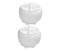 BUGUUYO 2PCS Portable Mini Washing Machines USB Powered Plastic Automatic Washer for Travel Home Apartment Car Suction Cup Compact Design