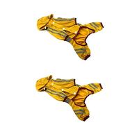 BUGUUYO 2pcs Pvc Dog Raincoat for Small Dogs Breathable Single-layer Rainwear Yellow s for Open Design for Tail Elastic Legs Cuffs for Rainy Days