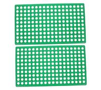 BUGUUYO 2pcs Rabbit Cage Floor Pads ABS Plastic Round Hole Ventilation Easy Clean Waste Leakage Design 30x50cm For Chinchillas Small Animals