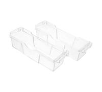 BUGUUYO 2pcs Range Hood Grease Catcher Drip Tray Made of Thickened Plastic with Leak Prevention, Large Oil Collection Capacity, Universal Compatibility for Kitchen Cooker Hood Accessories