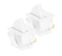 BUGUUYO 2pcs Refrigerator Door Light Switch, 2-pin Light Control Switch Replacement for Fridge, Plastic and Metal, Simple Installation, Universal Compatibility for Kitchen Use