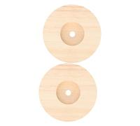 BUGUUYO 2pcs Round Wooden Table Lamp Base Smooth Wood DIY Lamp Stand for Bedroom Living Room Desk Light Parts Solid Rubberwood Accessories