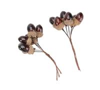 BUGUUYO 2pcs Simulation Berry Pine Nut Bunch Artificial Pine Cones Christmas Tree Pendant Ornaments for DIY Crafts