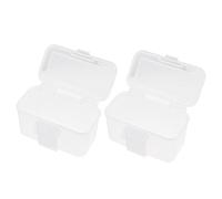 BUGUUYO 2PCS Small Blood Worm Breeding Box with Lock Lid Buckle Breathable Leak Practical Reptile Feeding Container for Live Reptiles and Insect Habitat