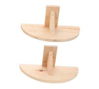 BUGUUYO 2pcs Solid Wood Pigeon Stand Bird Perch Stand Cage Wooden Pigeon Rest Platform Perch for Parrots Wood Birdcage Accessories for Small Birds and Pets