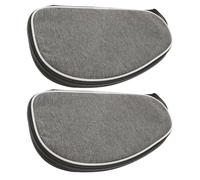 BUGUUYO 2pcs Table Tennis Racket Bag with Soft Padding for Travel and Outdoor Use Grey Shell Paddle Case Organizer Compact Sports Bat Storage for Protection and Easy Carry