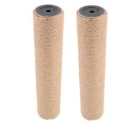 BUGUUYO 2pcs Tall Sisal Cat Scratch Poles for Indoor Cats Diy Replacement Accessories Sturdy Scratching Posts for Keeping Claws Healthy and Active