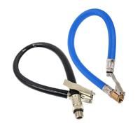 BUGUUYO 2PCS Tire Inflator Hose Extension with Copper Head Durable Air Compressor Hose Kit for Car and Motorcycle Tires Portable Compact Design Leak Resistant Quick Inflate Adapter