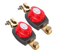 BUGUUYO 2pcs Top Post Battery Kill Switch Master Power Cut Off for Car Boat Rv Utv Atv Battery Isolator Corrosion-resistant Vehicle Disconnect Switch