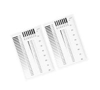 BUGUUYO 2pcs Transparent Plastic Precision Measuring Ruler for Scratch and Crack Detection High Accuracy Estimation Chart Line Gauge for Defect Inspection and Quality Control