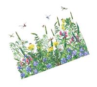 BUGUUYO 2Pcs Tropical Green Plants Wall Stickers Dragonfly Pattern, Self-Adhesive Decorative Wall Decal for Indoor Home Decoration, 30X90Cm Each