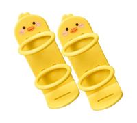 BUGUUYO 2pcs Wall Mounted Toothbrush Holder for Bathroom Cute Cartoon Electric Toothbrush Rack with Hollow Drying Design Space Saving Storage for Adults Easy Installation and Compact