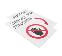 BUGUUYO 2pcs Warning Do Not Enter Sign Decal Prohibited Area Safety Label with High-visibility Graphics for Access Control No Unauthorized Entry Sticker for Employees Weather-resistant