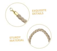 BUGUUYO 2pcs Wear-resistant Jute Stanchion Rope with Zinc Alloy Hooks Easy Install Crowd Control Barrier Rope for Queue Management and Line Barriers Stable and Bright Color Design for