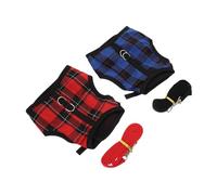 BUGUUYO 2sets Adorable Rabbit Harness Pattern Christmas Bunny Clothing Sturdy Leash for Small Pets Easy to Use