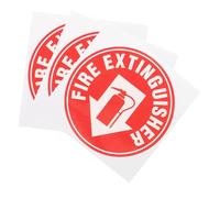 BUGUUYO 3 pcs Round Adhesive Fire Extinguisher Stickers Self Adhesive Decals with Fade Resistant Bright Design for Safety Signs in Business and Home Use