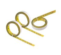BUGUUYO 3 Rolls Steel Self-Adhesive Measuring Tape 3 Meters Imperial and Metric Sticky Ruler Tape for Woodworking Yellow Marked Scale