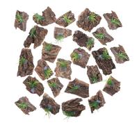 BUGUUYO 30pcs Natural Bark Decoration Reptile Cork Hide Cork Bark Decor Aquarium Stick Light Brown