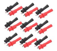 BUGUUYO 32pcs Spring-loaded Alligator Clips for Electrical Testing with Insulated Red Black Crocodile Clamps Versatile Test Leads for Multimeter Use DIY Home Repairs and Professional