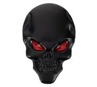 BUGUUYO 3D Skull Stickers Waterproof Metal Skull Decal Black for Car Truck Motorcycle Refrigerator Computer Bat Design