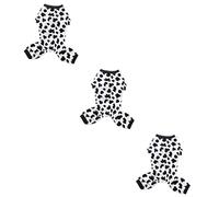 BUGUUYO 3pcs Cow Spot Pattern Dog Pajamas Cozy Xl Pet Coat for Autumn Winter Soft Polyester Sleepwear for Small Dogs for Everyday Wear and Photos