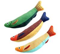BUGUUYO 3pcs Funny Cat Stick Cat Toys Catnip Toy Fish Cartoon Fish Kitten Teasing Plaything