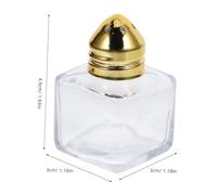 BUGUUYO 3pcs Glass Spice Shakers with Gold Caps Compact Square Salt Pepper Dispensers for Kitchen Decor Glass Seasoning Jars for Convenient Condiment Storage and Controlled Dispensing