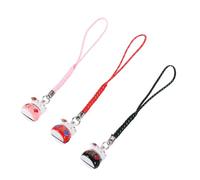 BUGUUYO 3Pcs Japanese Style Fortune Cat Keychain Cute Ceramic Phone Hanging Ornaments with Portable Lucky Charm for Teens and Car Decoration