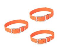 BUGUUYO 3pcs Pet Collars Small Dogs Puppy Harness Calming Collar Dog Necklace Comfortable Fit Cow Leather Waterproof Pvc