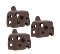 BUGUUYO 3pcs Porous Clay Aquarium Cave Irregular Betta Fish and Shrimp Hideout Breeding Shelter for Cichlid and Small Fish Tank Decorative Hiding House