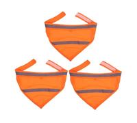 BUGUUYO 3pcs Reflective Dog Bandanas Orange Triangle Bib Lightweight Pet Scarves High Visibility Night Glow Safety Collar for Walking Hunting Puppy Cat Accessories