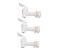 BUGUUYO 3pcs Replacement Water Spigot for Drink Dispenser Plastic Beverage Tap with Spill-Resistant Valve Easy Installation Cooler Faucet for Glass and Beer Buckets