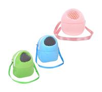 BUGUUYO 3pcs Small Hamster Carrier Bag Breathable Portable Pet Backpack with Mesh Window for Squirrel Chinchilla Bird Rabbit Reptile Lightweight Travel Carrier with Pockets for Outdoor Use