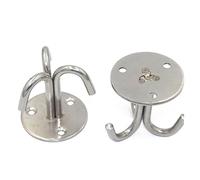 BUGUUYO 3PCS Stainless Steel Claw Fan Lifting Hooks Overhead Mount for Living Room Bedroom Heavy Duty Hanging Hooks for Table Cabinet Closet Use