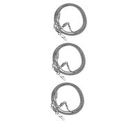BUGUUYO 3pcs Stainless Steel Parrot Anklet Foot Chain off Ankle for Birds Suitable for Cockatiels Lovebirds and More Thin Chain