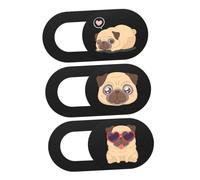 BUGUUYO 3pcs Ultra Thin Dog Pattern Webcam Cover Slide Privacy Protector for Laptop Tablet Computer Anti-peeping Anti-hacking Environmental Protection