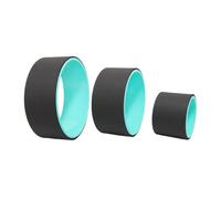BUGUUYO 3pcs Yoga Wheel Set 13 10.5 6.5 Green Inner and Black Outer Pilates Ring Fitness Roller for Yoga Training and Muscle Relaxation