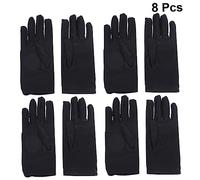 BUGUUYO 4 Pairs Moisturizing Protective Gloves for Men XL Black Elastic Work Gloves with for Jewelry Handling Gardening Cleaning and Industrial Use Durable Hand Covers for Fingerprint