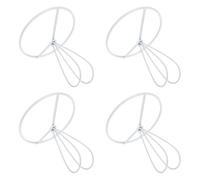 BUGUUYO 4pcs 80mm Wire Lamp Shade Ring Holder Clips Vintage Metal Lampshade Frame for Desk and Table Lamps DIY Shade Support for Home Lighting Accessories