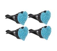 BUGUUYO 4pcs Bling Heart Car Diffuser Vent Clips Elegant Aromatherapy Air Outlet Clips for Women and Stylish Car Interior Decor Blue Fit for All Vehicles