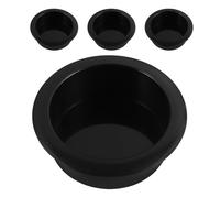 BUGUUYO 4pcs Car Cup Holder Insert Black Plastic Vehicle Drink Holder Mount for RV Motorhome Boat Sofa Armrest Recliner Beverage Can Stand