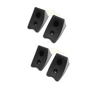 BUGUUYO 4pcs Car Wheel Chocks Rubber Stop Blocks Non-slip Tire Chock Set for Vehicle Parking Safety and Wheel Alignment in Black