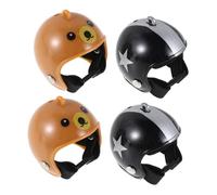 BUGUUYO 4pcs Chicken Helmet Bird Headgear Funny Hen Hats for Chickens and Ducks Weatherproof Protection Caps Comfortable Fit for Poultry