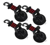 BUGUUYO 4pcs Heavy Duty Suction Cup Hooks with Strong Adhesion Rotating Anchor for Rv Car Awning Boat Window Glass Camping Tarp Tie Down Accessories