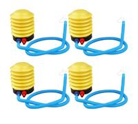 BUGUUYO 4pcs Mini Portable Bellow Foot Pump Single Tube Floor Pump Inflator for Air Mattress, Inflatable Boat, Yoga Ball and Balloon Pumping