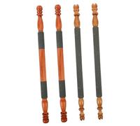 BUGUUYO 4pcs Natural Parrot Stand Pole with Rough Surface Paw Grinding Stick Durable Bird Cage Perch Platform for Cockatiels Lorikeet Conure Parakeet for Comfortable Resting and Chewing