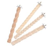 BUGUUYO 4pcs Parrot Perch Stand Bird Toys for Caged Birds Parakeet Balance Train Toy