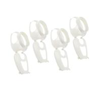 BUGUUYO 4pcs Pigeon Feeding Holder Fixed Frame Snap for Medicine Injection Bird Cage Accessory White Suitable for Racing and Domestic Pigeons