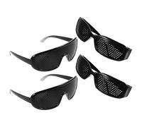 BUGUUYO 4pcs Pinhole Eyeglasses for Vision Improvement Ergonomic Frame Corrective Glasses for Astigmatism Comfortable Eye Training Glasses for Indoor and Outdoor Sports
