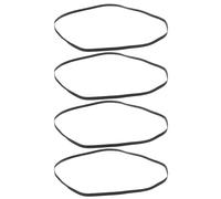 BUGUUYO 4pcs Replacement Rubber Turntable Drive Belt for Vinyl Record Player with Noise Reduction and Stable Transmission, 5mm Wide Belt Deck Replacement for Old Record Player Maintenance